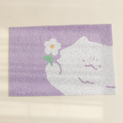 Flower Cat Litter Mat-0